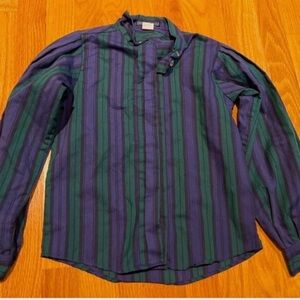 Vintage Design Workshop Striped Green and blue Shirt size 8